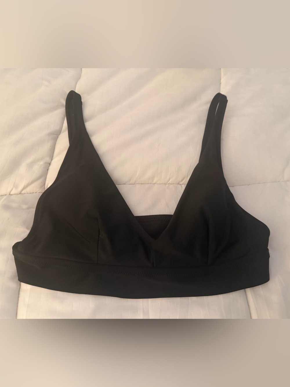 Aerie Black Triangle Swim Bikini Top Size M